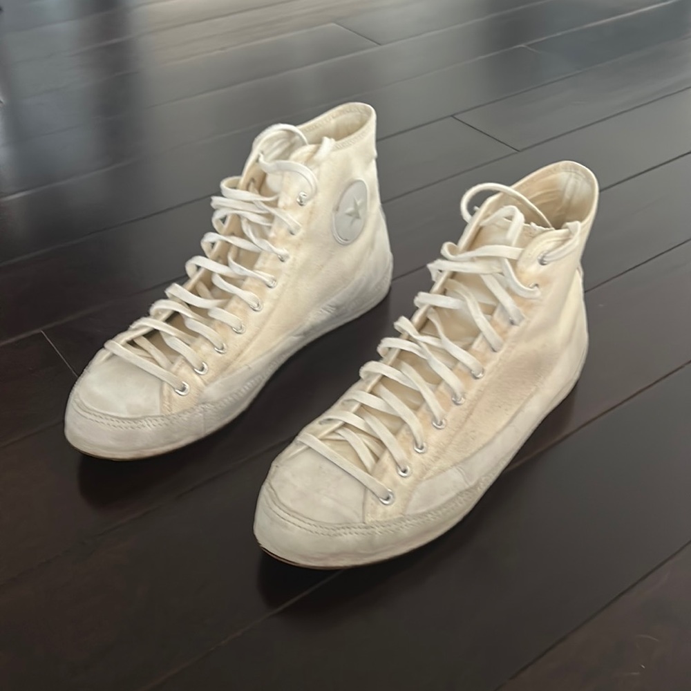 Off-White High Top Converse - Women’s Size 9